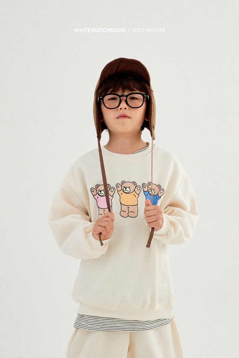 Whitesketchbook - Korean Children Fashion - #minifashionista - Hurray Bear Fleece Top Bottom Set - 5