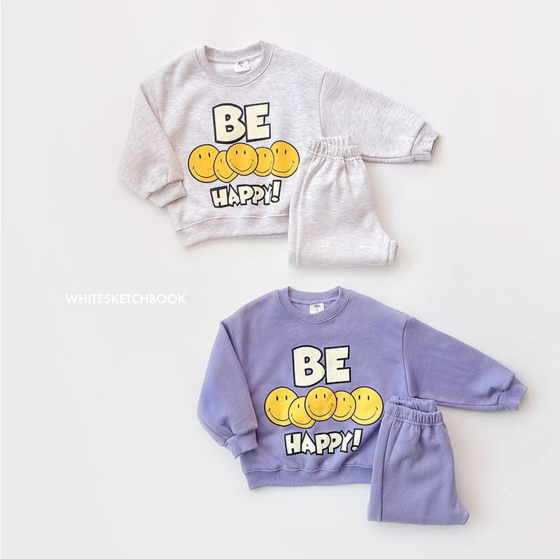 Whitesketchbook - Korean Children Fashion - #stylishchildhood - BE Happy Fleece Top Bottom Set - 12