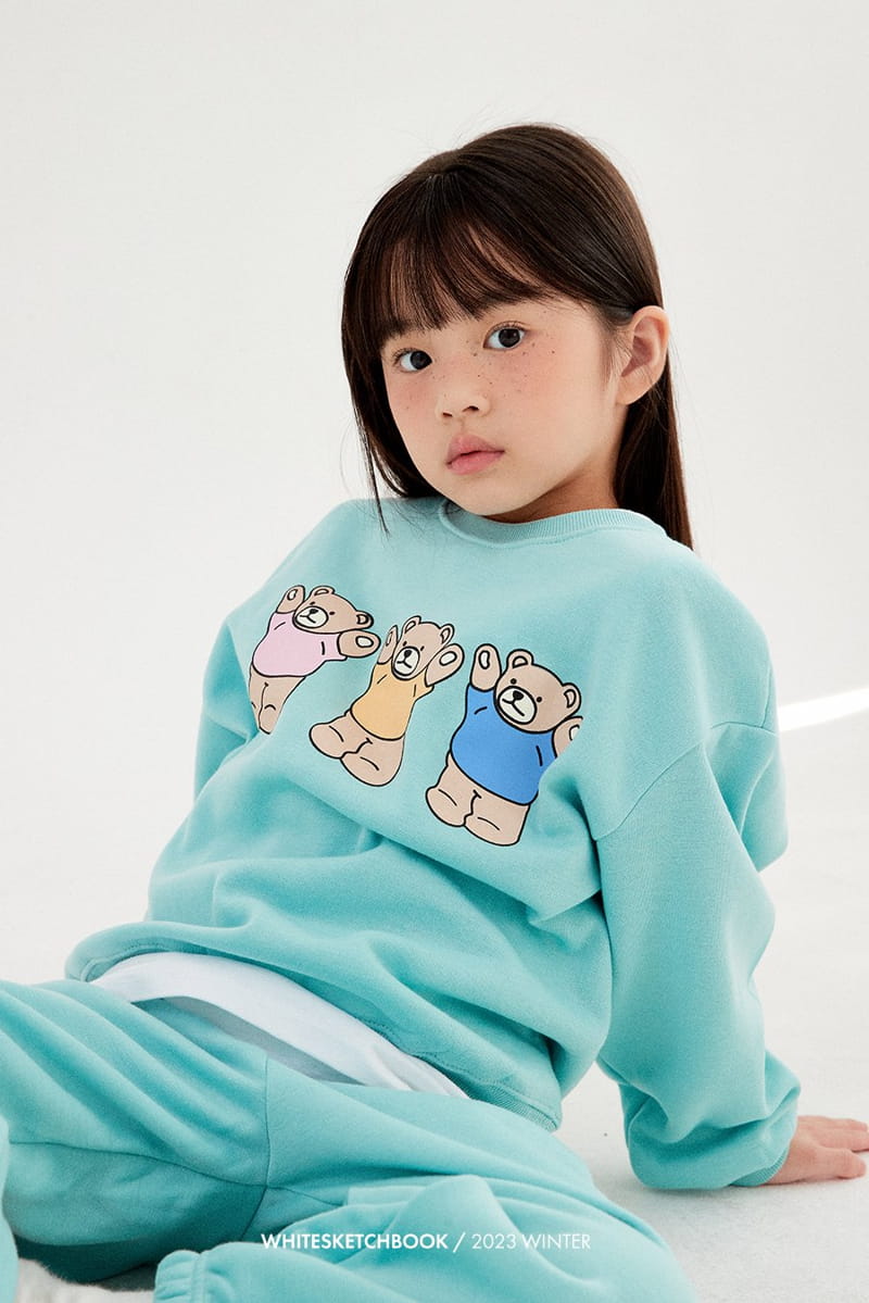 Whitesketchbook - Korean Children Fashion - #todddlerfashion - Hurray Bear Fleece Top Bottom Set - 7