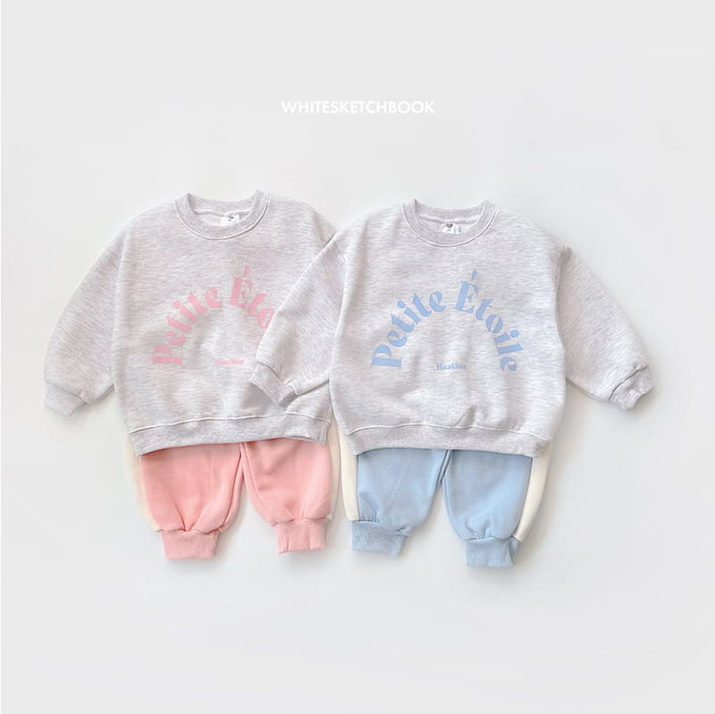 Whitesketchbook - Korean Children Fashion - #toddlerclothing - Petit Fleece Top Bottom Set - 12