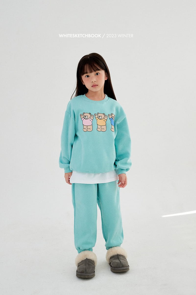 Whitesketchbook - Korean Children Fashion - #toddlerclothing - Hurray Bear Fleece Top Bottom Set - 8