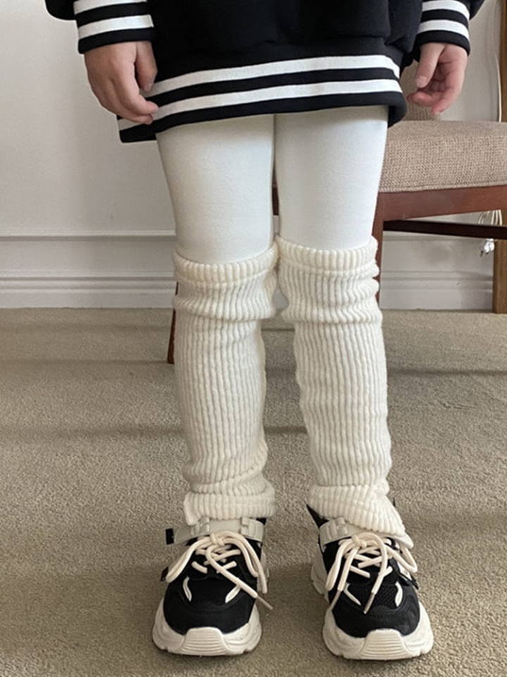 Rib Slit Warmer Leggings