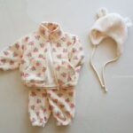 Flower Fleece Zip-up Set