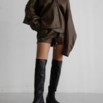 faux leather shorts