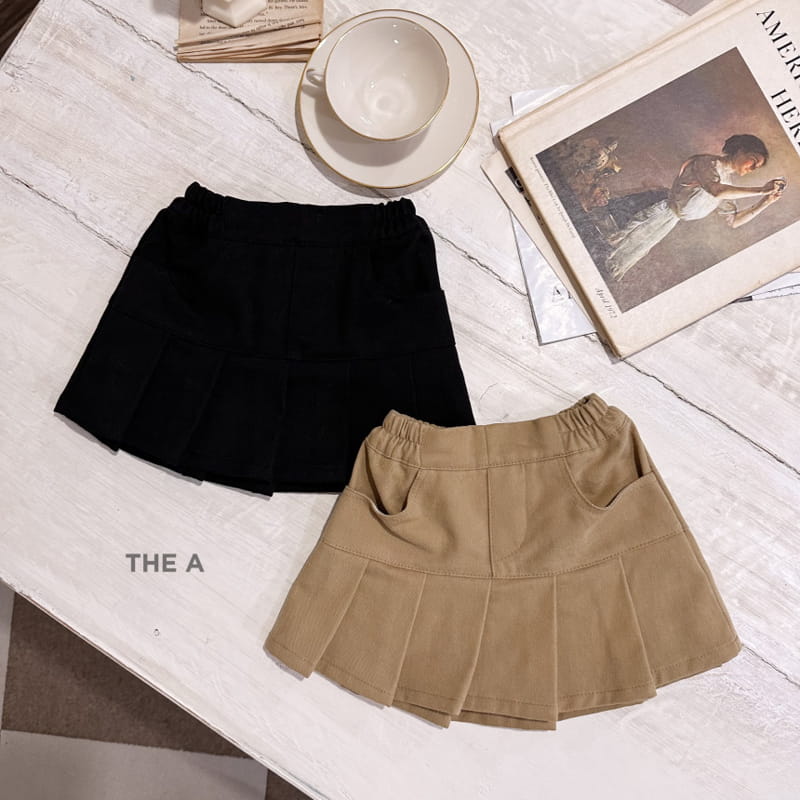 A-Market - Korean Children Fashion - #kidzfashiontrend - Twill Peach Wrinkle Skirt