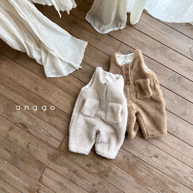 Anggo - Korean Children Fashion - #childofig - Creamy Overalls - 5