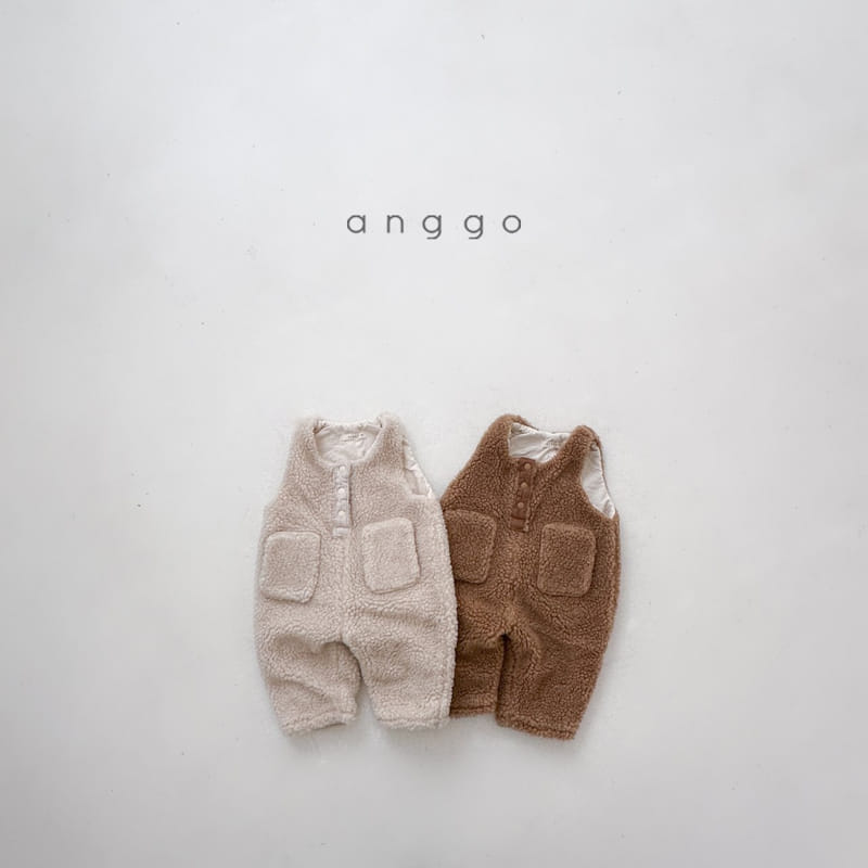 Anggo - Korean Children Fashion - #discoveringself - Creamy Overalls - 8