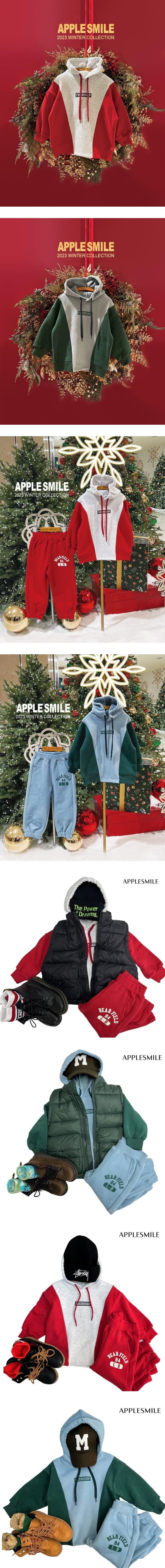 Apple Smile - Korean Children Fashion - #kidsstore - Slit Hoody