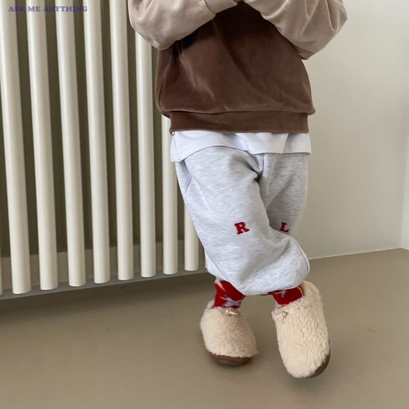 Ask Me Anything - Korean Children Fashion - #fashionkids - RL Fleece Terry Pants - 2