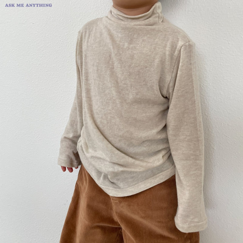 Ask Me Anything - Korean Children Fashion - #magicofchildhood - Angora Turtleneck Tee - 2