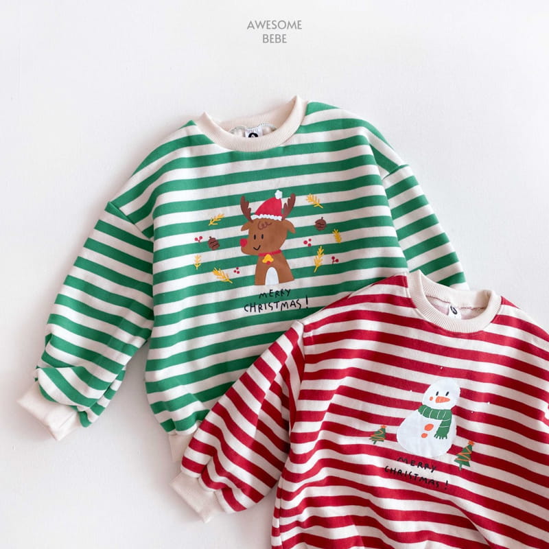 Awesome Bebe - Korean Children Fashion - #toddlerclothing - ST Christmas Sweatshirt - 8