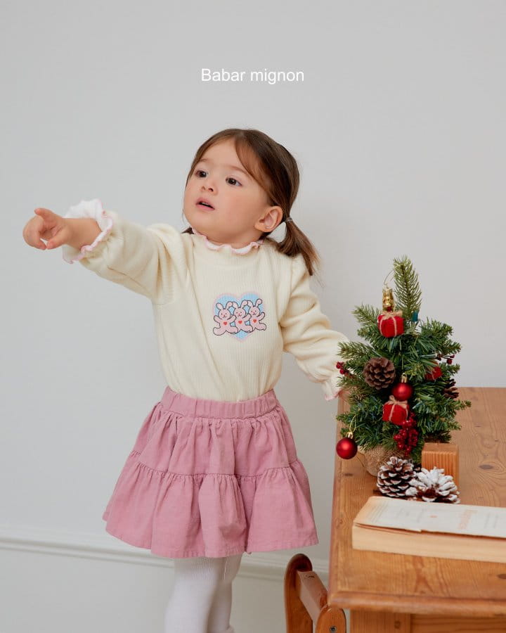 Babar Mignon - Korean Children Fashion - #designkidswear - Three Friends Rib Tee - 2