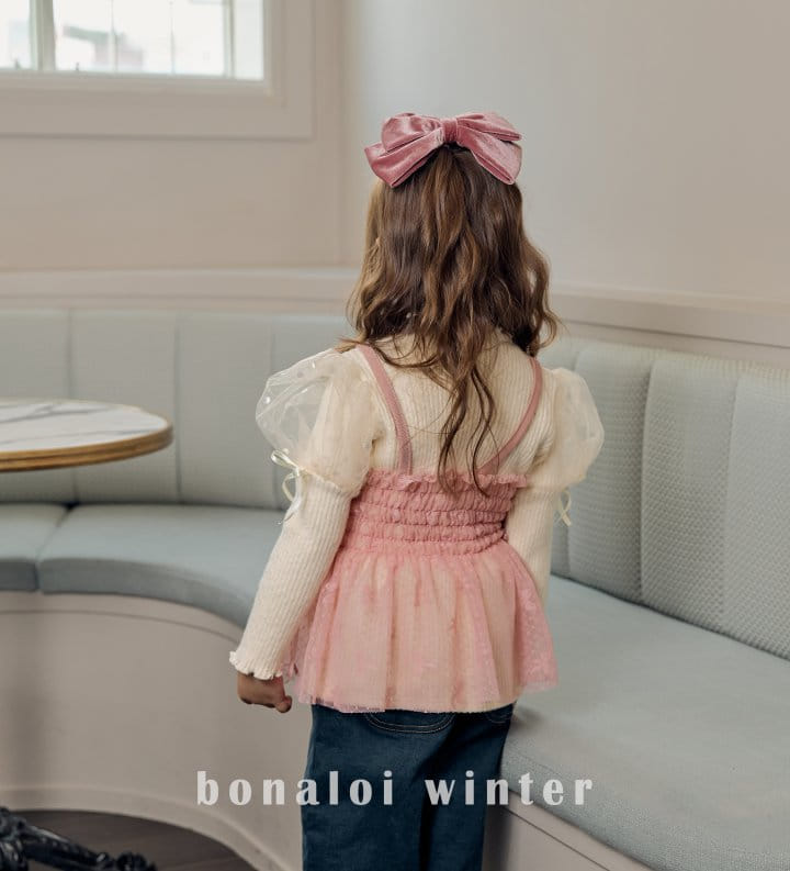 Bonaloi - Korean Children Fashion - #Kfashion4kids - Ribbon Bustier - 3