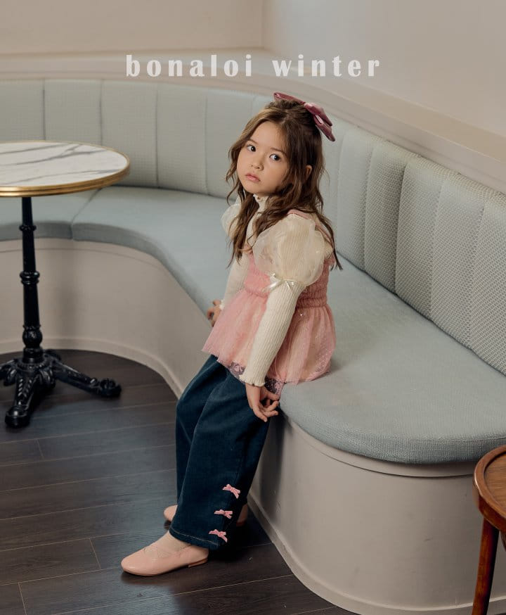 Bonaloi - Korean Children Fashion - #kidsstore - Ribbon Bustier