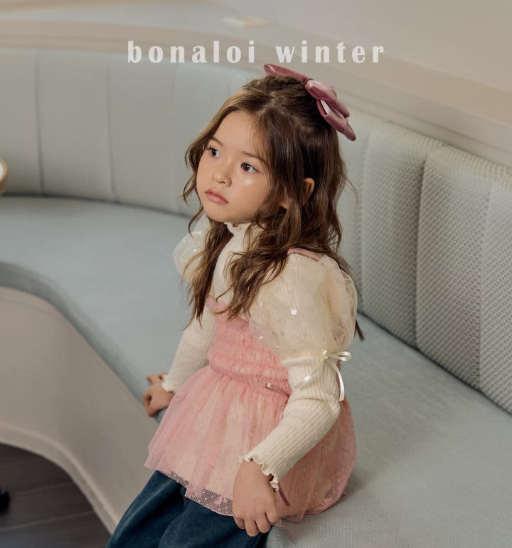 Bonaloi - Korean Children Fashion - #kidzfashiontrend - Ribbon Bustier - 2