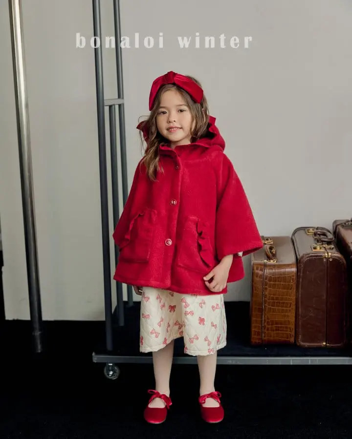 Bonaloi - Korean Children Fashion - #stylishchildhood - Frill Cape Coat - 9