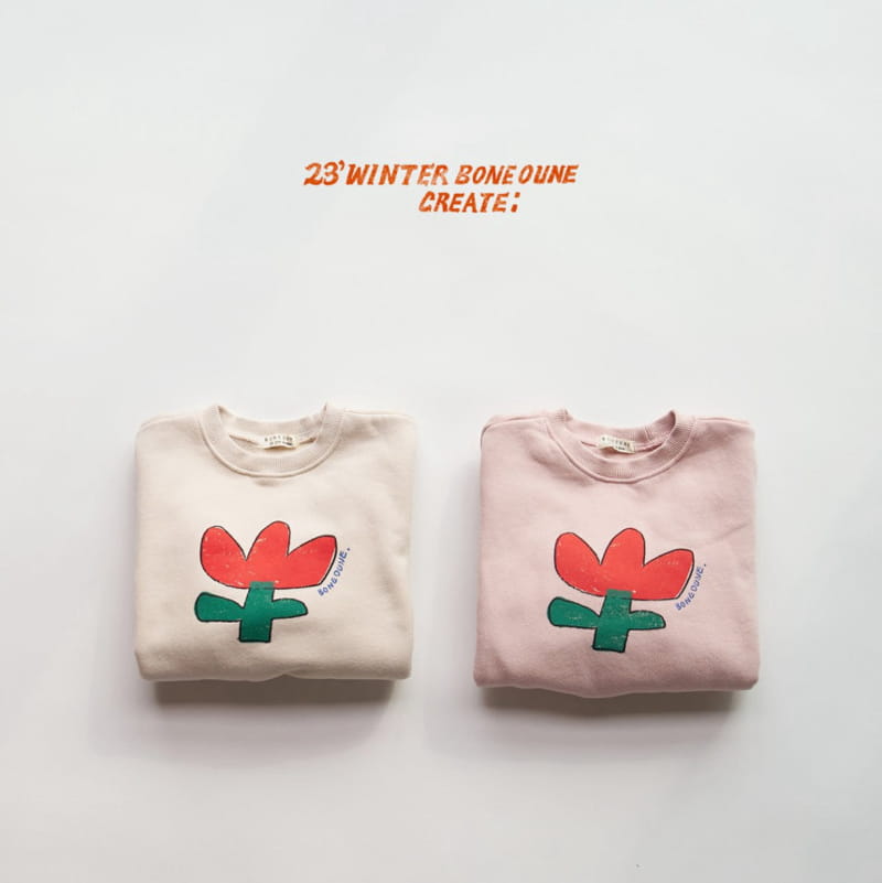 Boneoune - Korean Children Fashion - #childofig - Red Flower Sweatshirt - 2