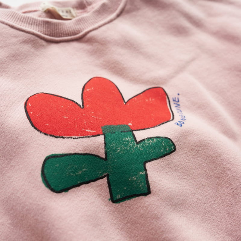 Boneoune - Korean Children Fashion - #discoveringself - Red Flower Sweatshirt - 5