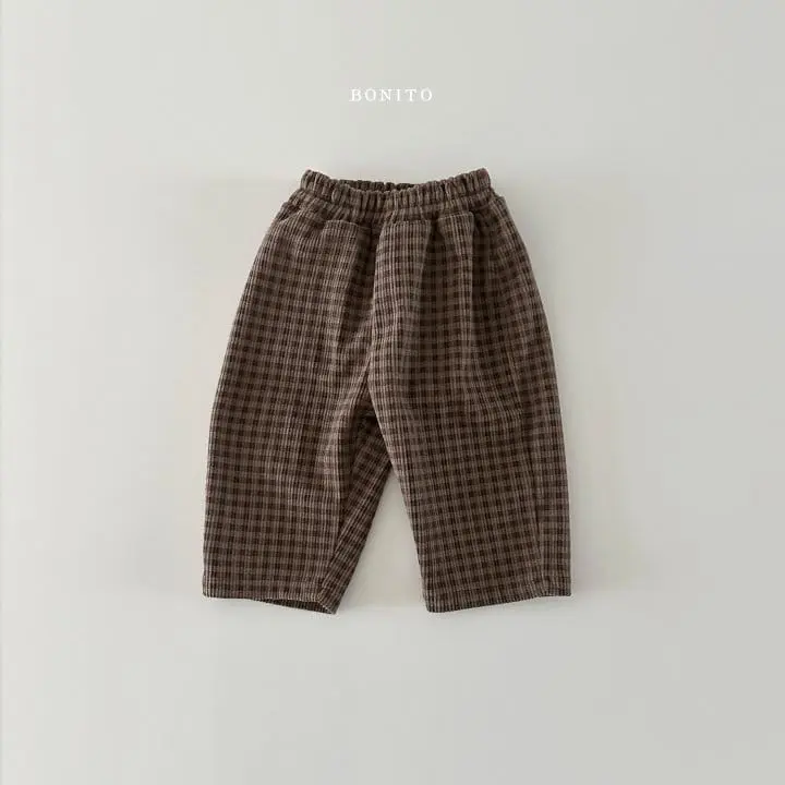 Bonito - Korean Baby Fashion - #babyclothing - Rib Check Pants - 5