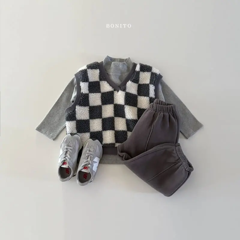 Bonito - Korean Baby Fashion - #babyfashion - Check Dumble Vest - 11