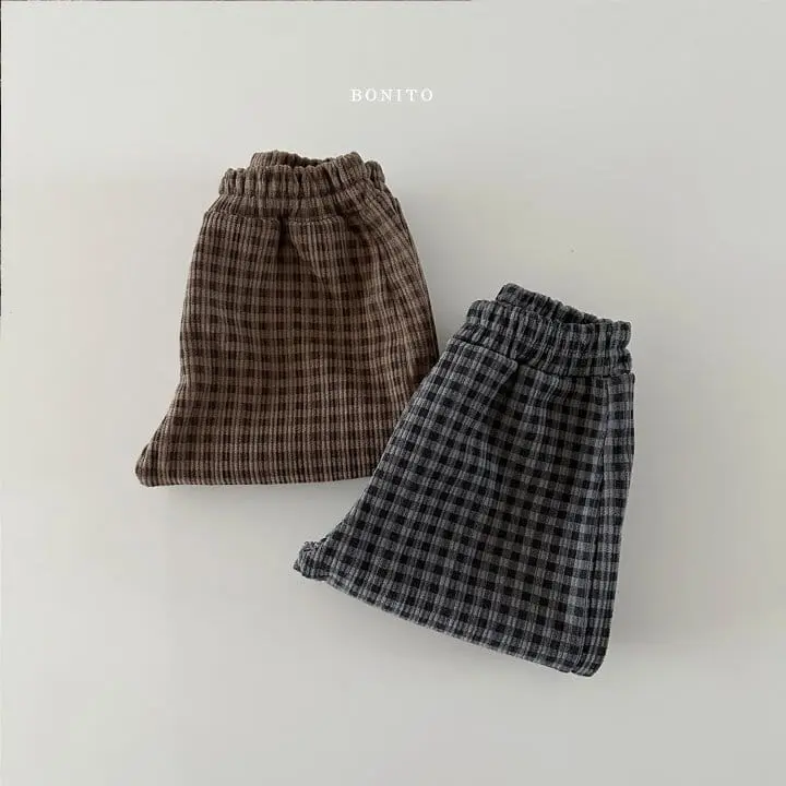 Bonito - Korean Baby Fashion - #babyfever - Rib Check Pants - 7