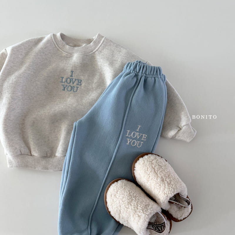 Bonito - Korean Baby Fashion - #babyoninstagram - I Love You Set - 8