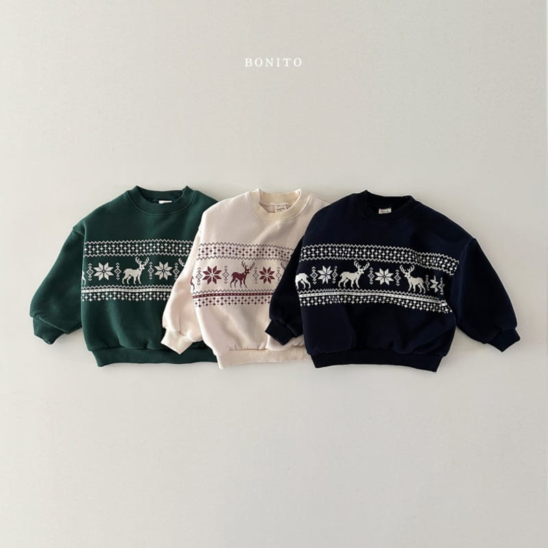 Bonito - Korean Baby Fashion - #babyoninstagram - Deer Sweatshirt