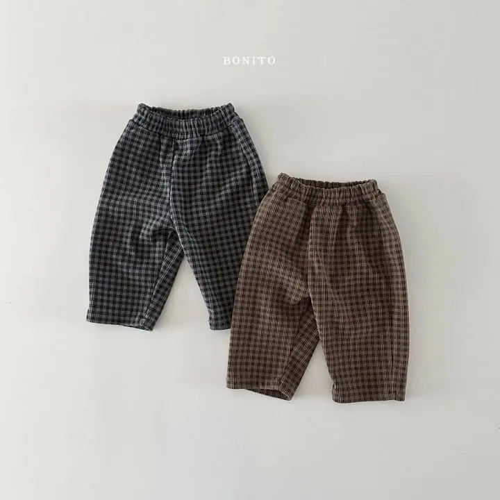 Bonito - Korean Baby Fashion - #onlinebabyshop - Rib Check Pants