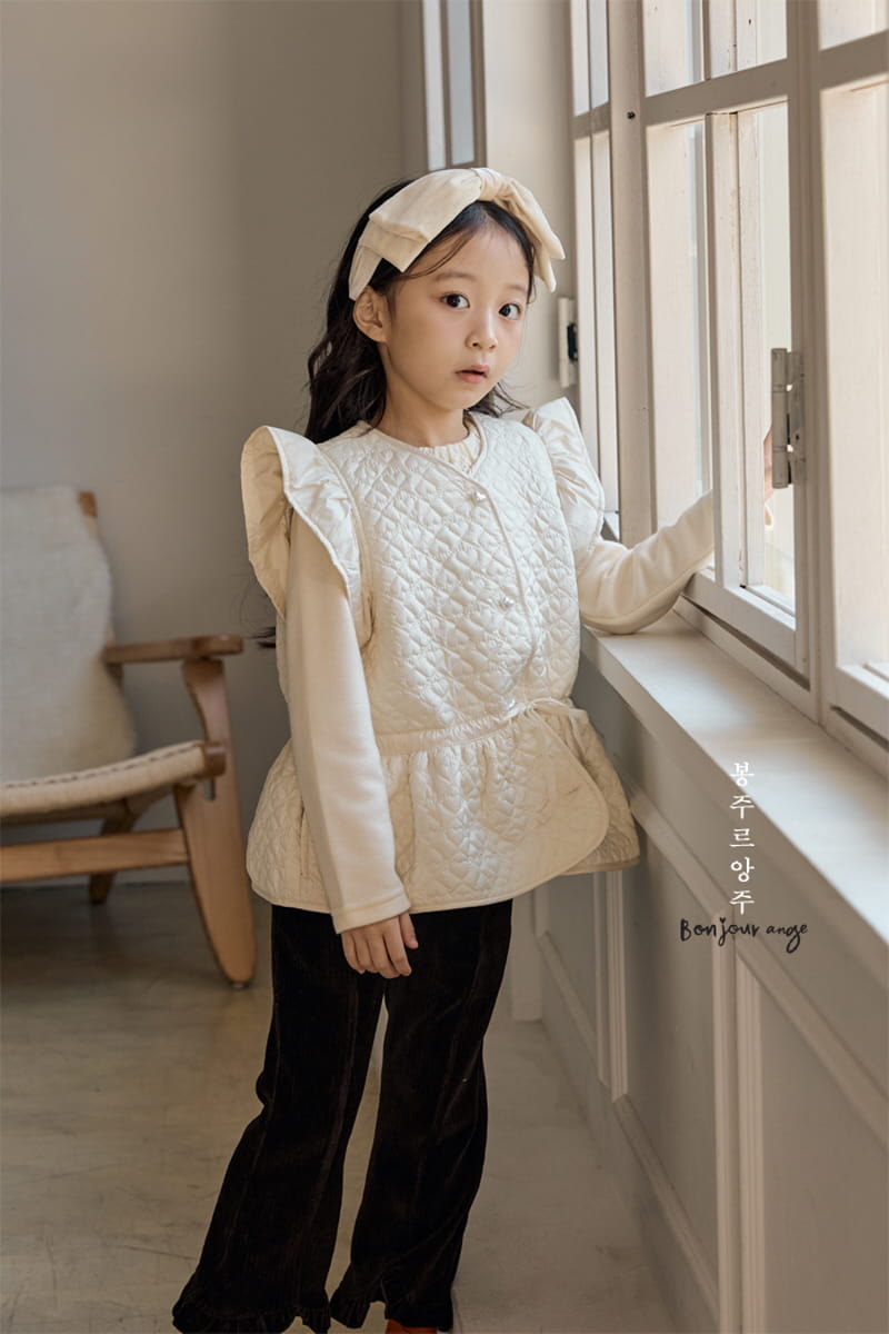 Bonjour Ange - Korean Children Fashion - #Kfashion4kids - Chuchu Quilting Vest Muffler Set - 5