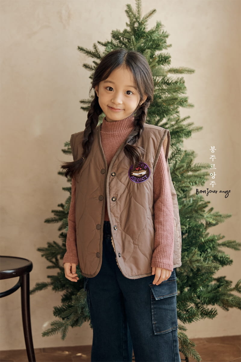 Bonjour Ange - Korean Children Fashion - #fashionkids - Reversible Ddoddo Vest - 2