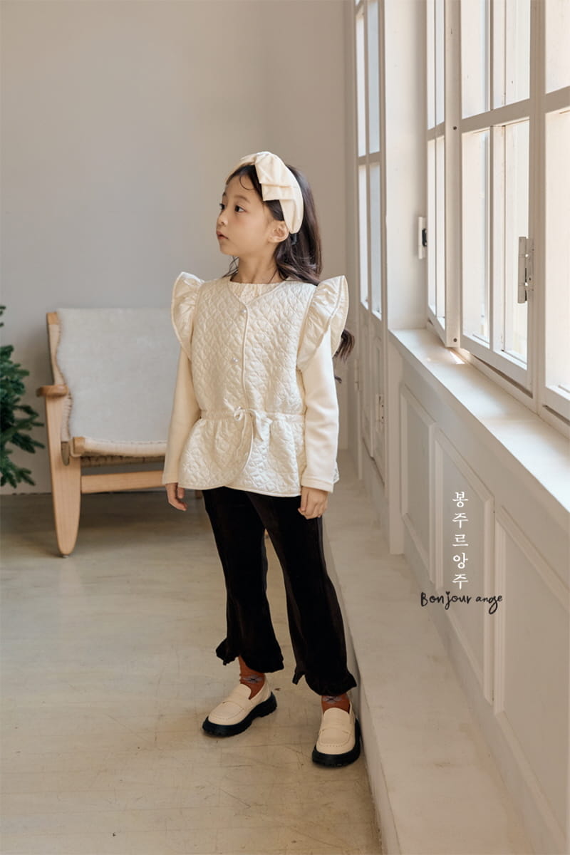 Bonjour Ange - Korean Children Fashion - #littlefashionista - Chuchu Quilting Vest Muffler Set - 6