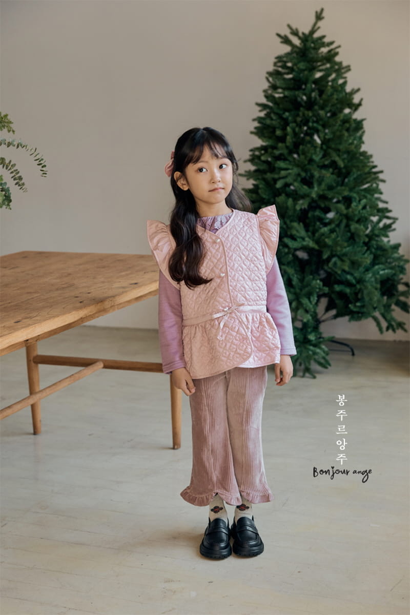 Bonjour Ange - Korean Children Fashion - #minifashionista - Chuchu Quilting Vest Muffler Set - 8