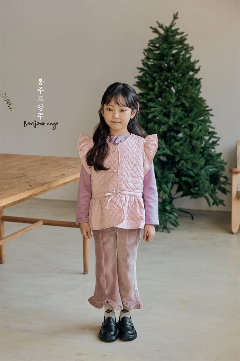 Bonjour Ange - Korean Children Fashion - #prettylittlegirls - Chuchu Quilting Vest Muffler Set - 9