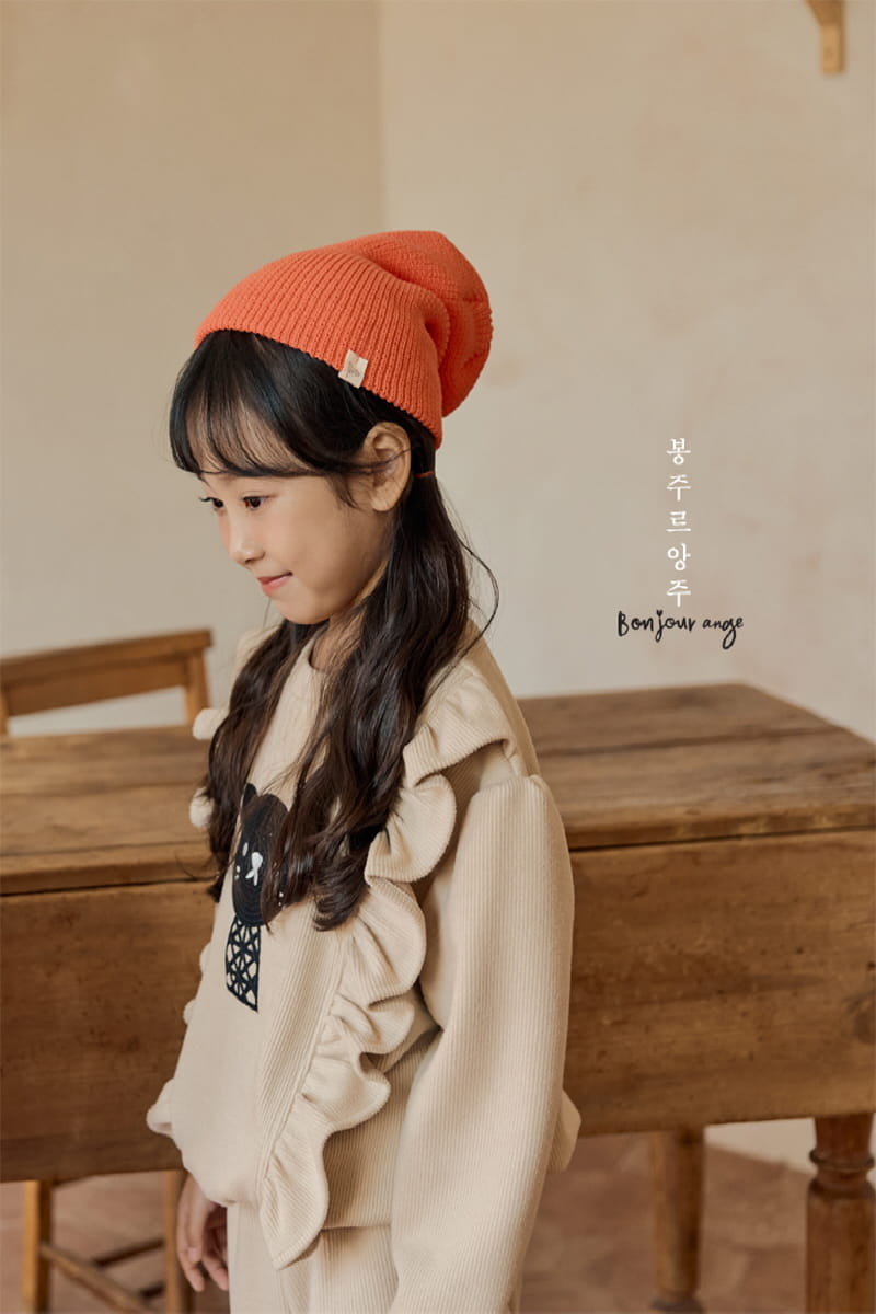 Bonjour Ange - Korean Children Fashion - #prettylittlegirls - Lovely Rib Fleece Top Bottom Set - 6
