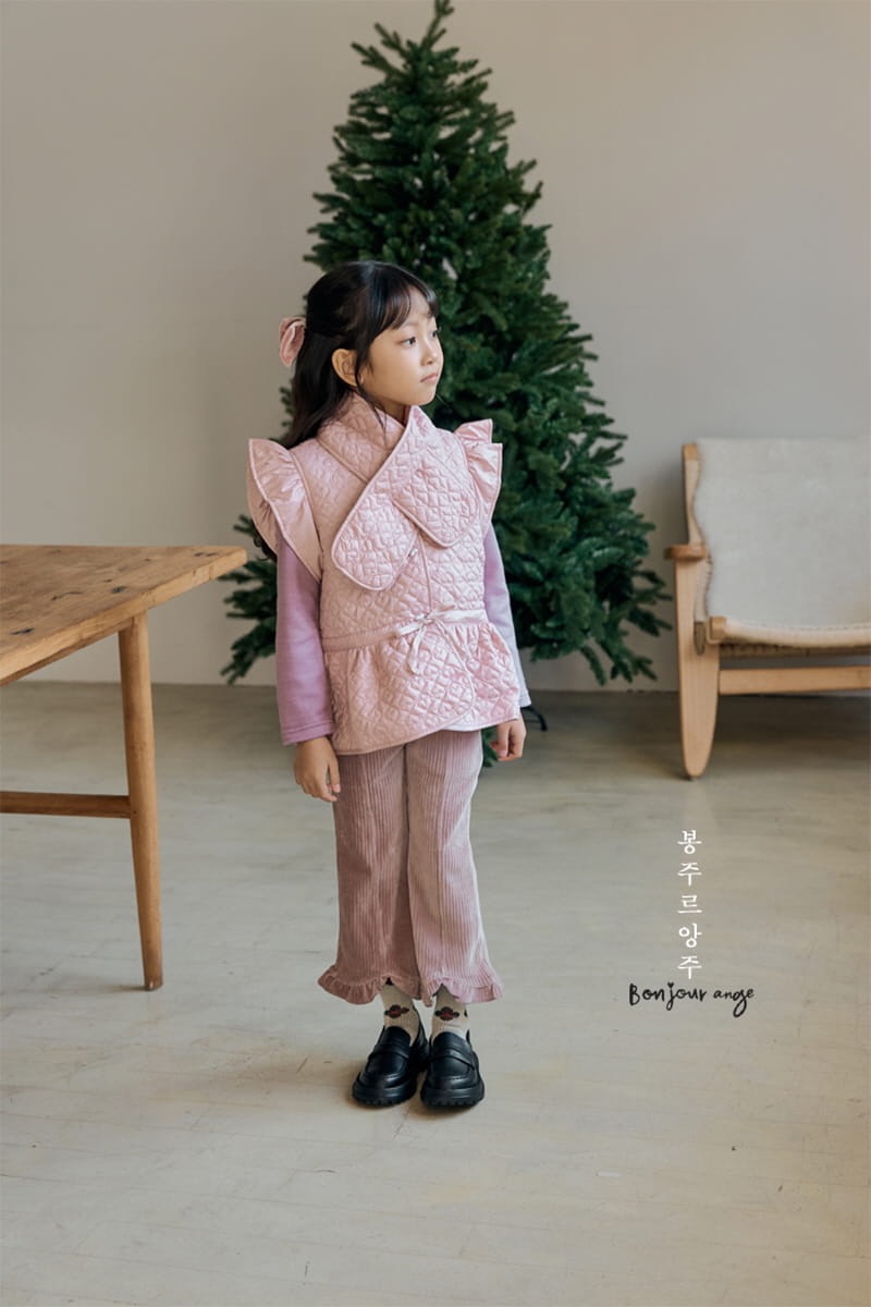 Bonjour Ange - Korean Children Fashion - #stylishchildhood - Chuchu Quilting Vest Muffler Set - 12