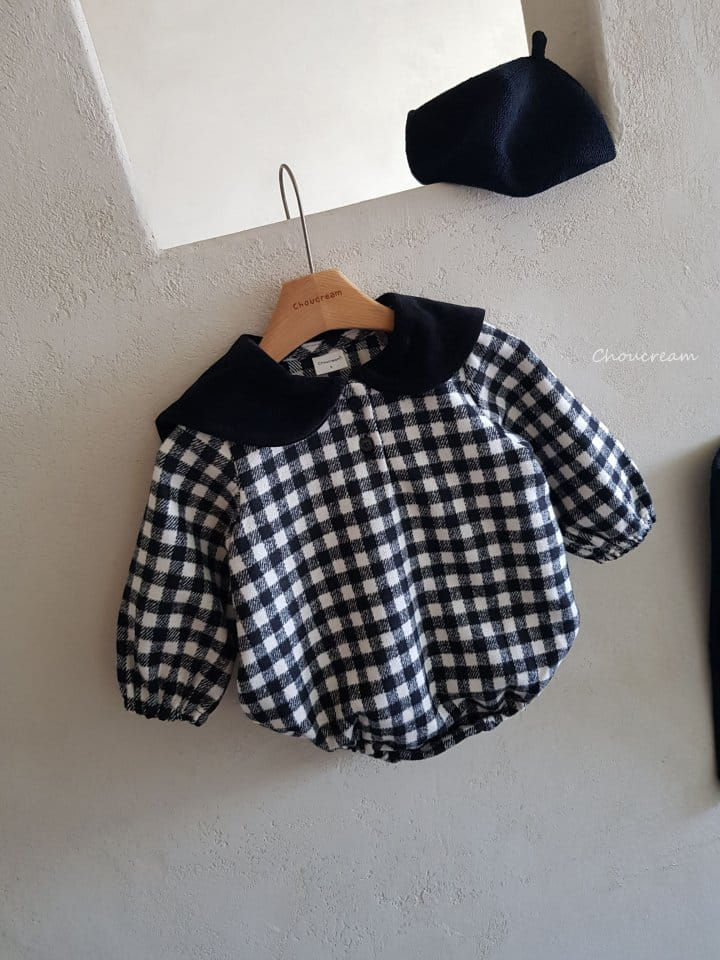 Choucream - Korean Baby Fashion - #babyfashion - Check Sailor Bodysuit - 11