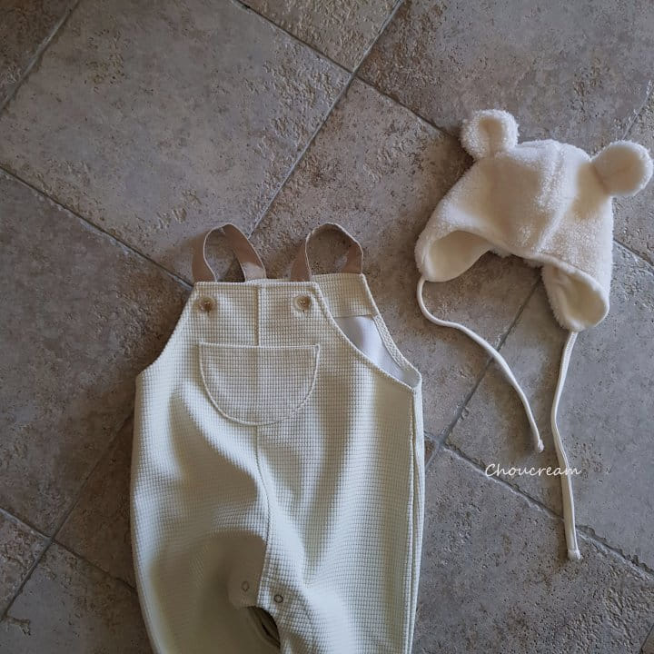 Choucream - Korean Baby Fashion - #babyoninstagram - Waffle Dungarees Overalls - 3