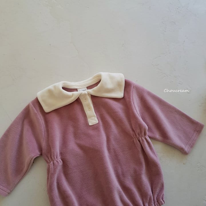 Choucream - Korean Baby Fashion - #babyoutfit - Veloure Sailor Bodysuit - 5