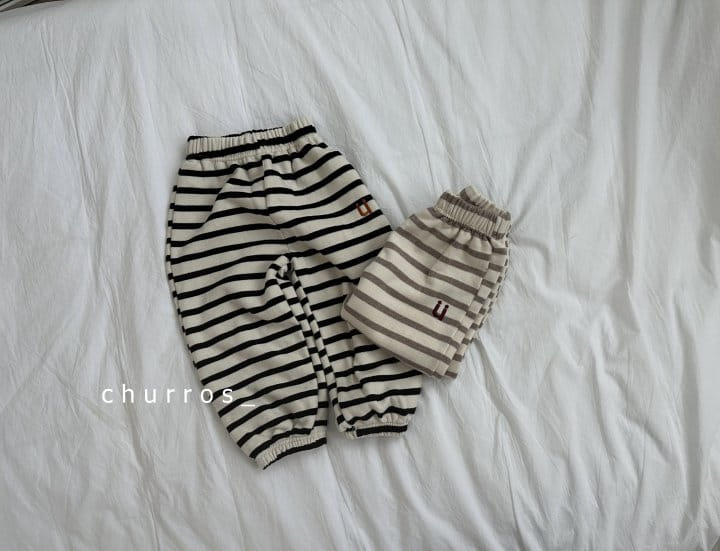 Churros - Korean Children Fashion - #littlefashionista - U Stripes Pants - 3