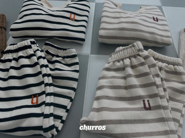 Churros - Korean Children Fashion - #littlefashionista - U Stripes Pants - 4