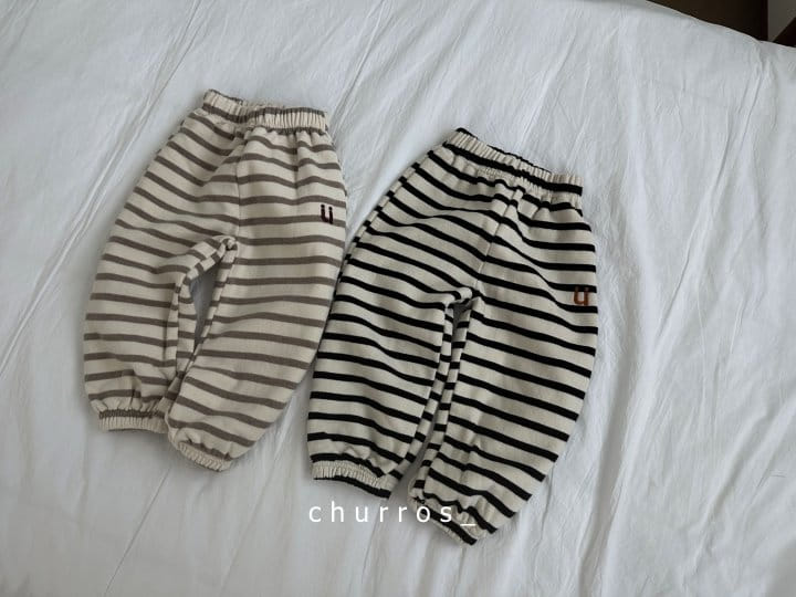 Churros - Korean Children Fashion - #todddlerfashion - U Stripes Pants - 7