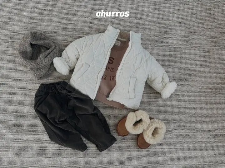 Churros - Korean Children Fashion - #todddlerfashion - Netrol Quilting Jumper - 3