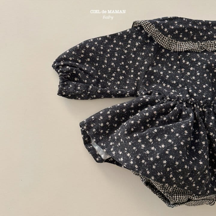 Ciel De Maman - Korean Baby Fashion - #babyboutique - Check Flower Bodysuit - 8