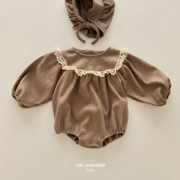 Ciel De Maman - Korean Baby Fashion - #babyfever - Sweat Lace Bodysuit - 3