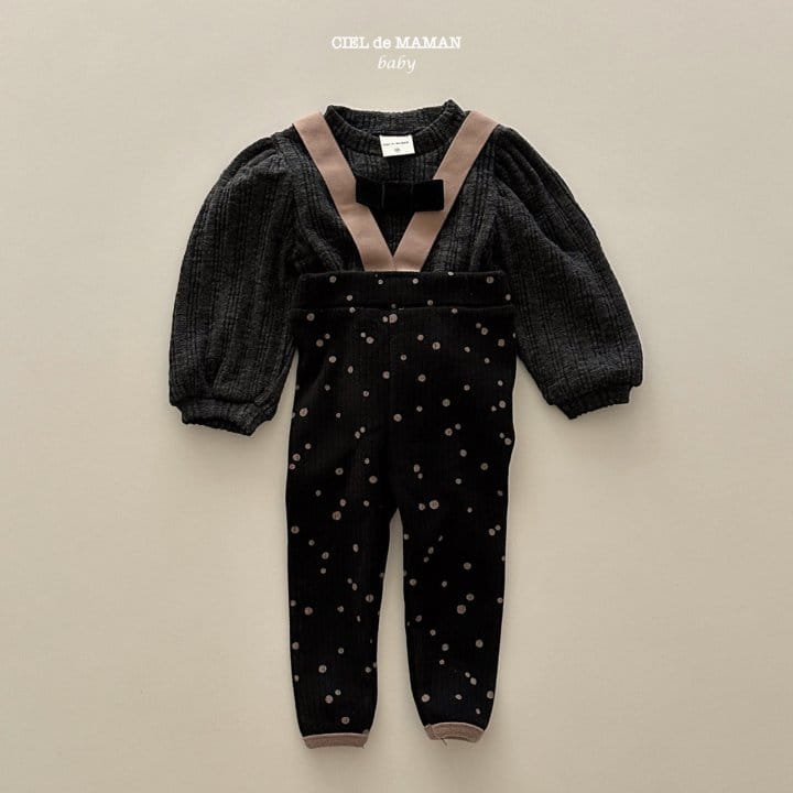 Ciel De Maman - Korean Baby Fashion - #babyoutfit - Mellow Dungarees Leggings - 8