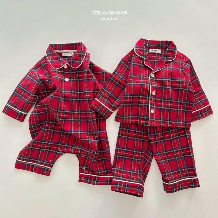 Ciel De Maman - Korean Baby Fashion - #babyoutfit - Christmas Pajama Bebe - 4