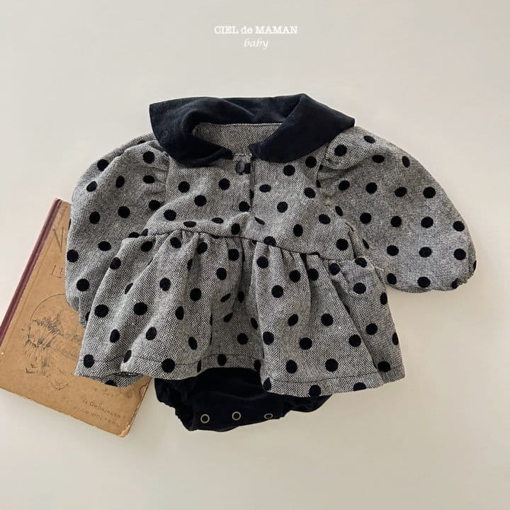 Ciel De Maman - Korean Baby Fashion - #onlinebabyboutique - Dot Bodysuit