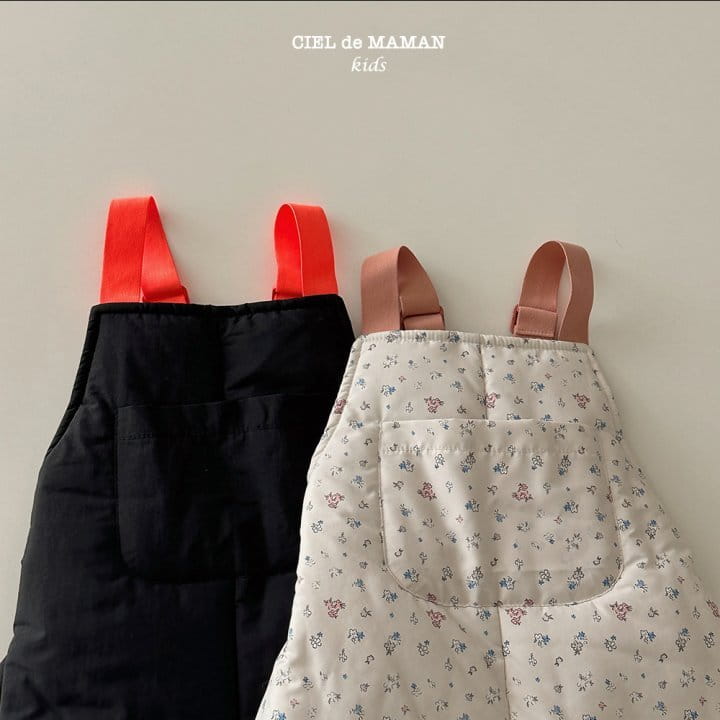 Ciel De Maman - Korean Children Fashion - #kidsshorts - Skii Dungarees Pants Flower