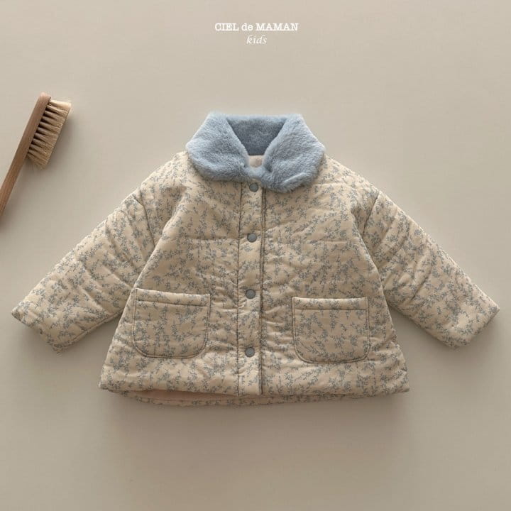 Ciel De Maman - Korean Children Fashion - #magicofchildhood - Flower Padding Jacket - 3