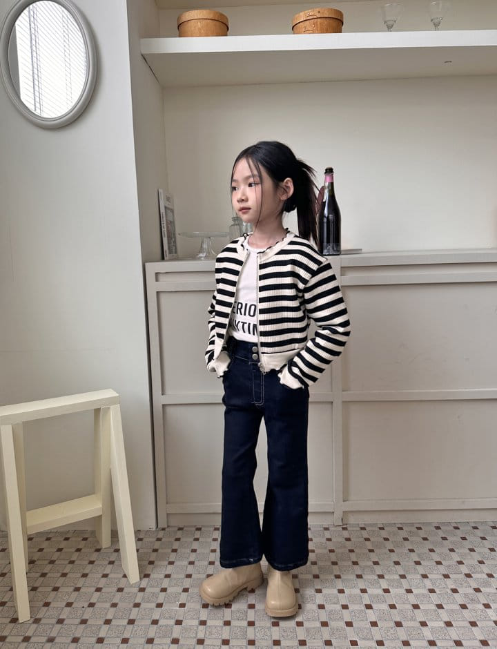 Comma - Korean Children Fashion - #Kfashion4kids - Fleece Denim Jeans